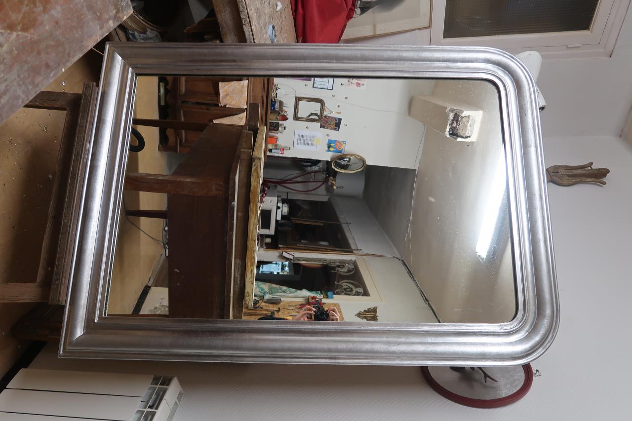 Mirror era Louis Philippe restored silver leaf 95x135cm