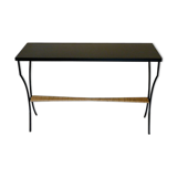 Vintage console in metal and rope