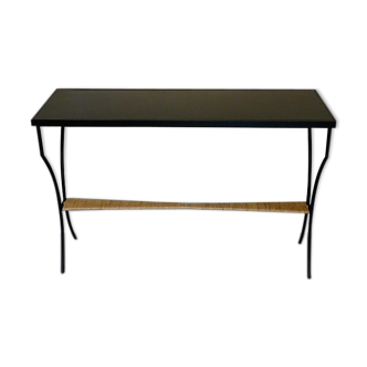 Vintage console in metal and rope