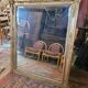 Antique gilded mirror from the 19th century, mercury mirror.