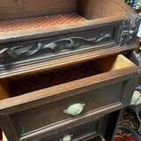 Pupitre meuble écritoire à tiroirs ancien