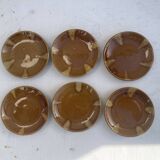 6 small vintage ceramic plates from the 1960s.