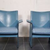 Korium Leather Armchairs by Tito Agnoli for Matteo Grassi, 1970s