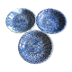 Lot de 3 assiettes creuses bleu moucheté Ceraminter