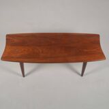 Danish coffee table in solid wood with beautiful design, 1960s