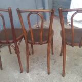 Lot of 6 mismatched bistro chairs