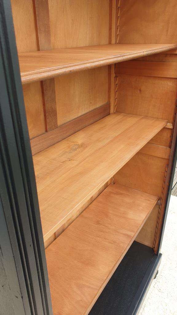 Open bookcase XIXth lacquered black