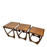 Mid- century retro vintage teak nest of tables by g plan 1960 Danish Design