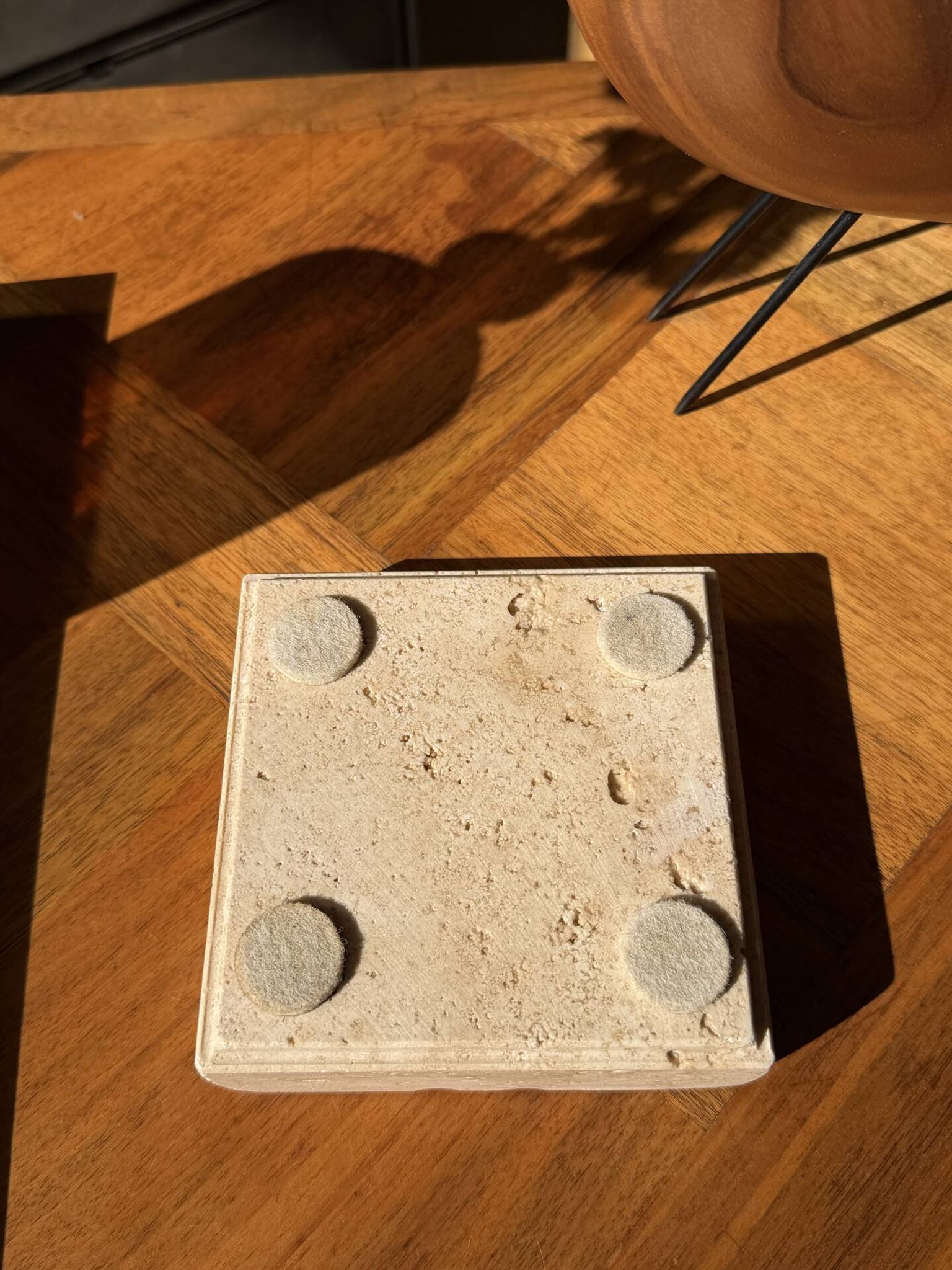 Travertine ashtray — DLG Fratelli Mannelli 70s