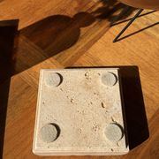 Travertine ashtray — DLG Fratelli Mannelli 70s