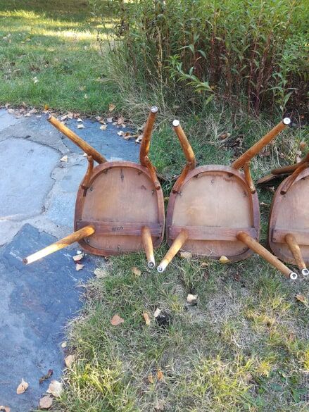 Ensemble de 4 chaises bistrot Baumann
