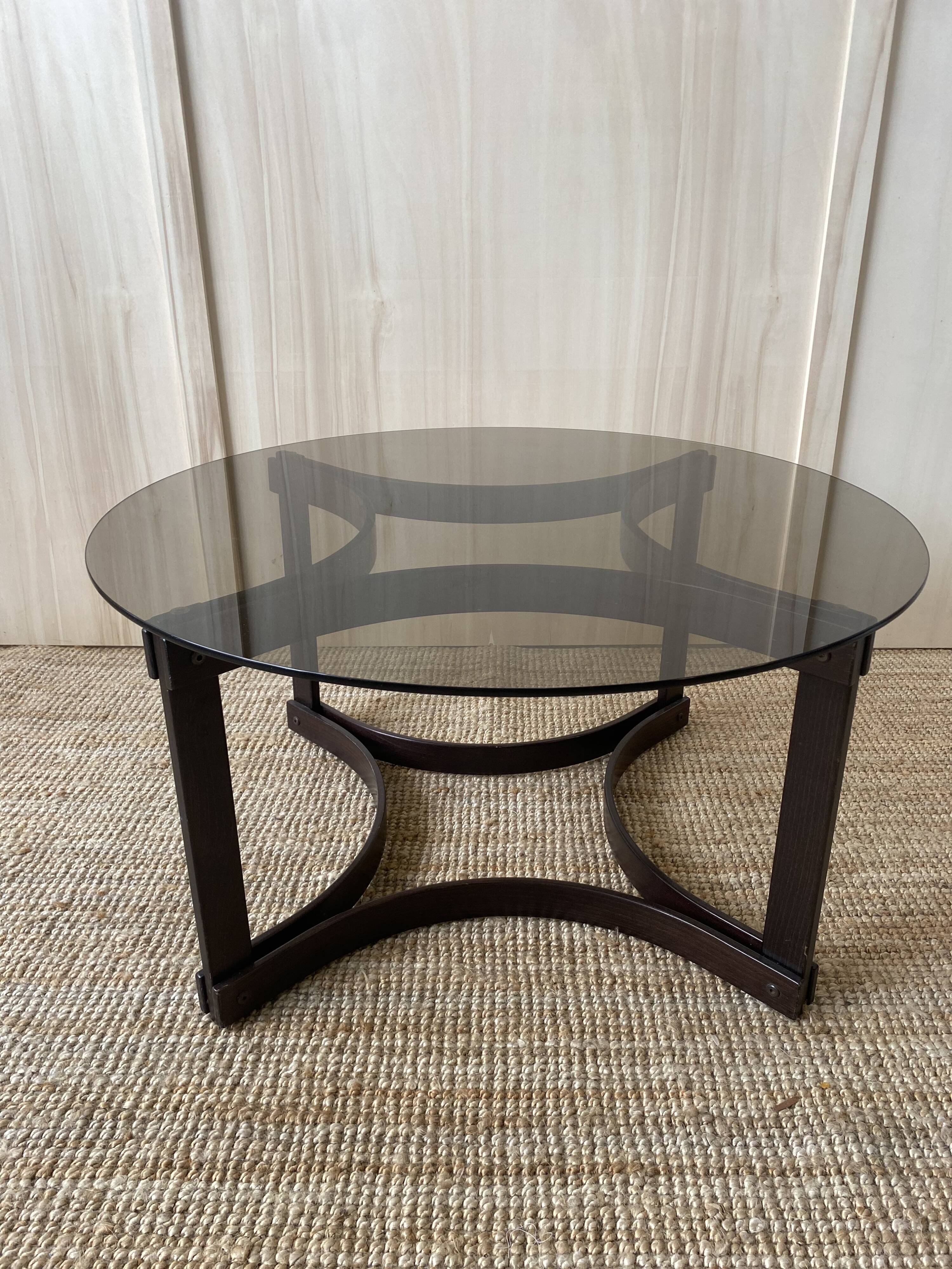 Glass & wood coffee table - Ingmar Relling