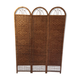 Vintage rattan screen
