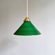 Art Deco conical green opaline pendant light, 1920-30
