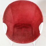 Set of 2 Lusch Balloon Chairs / suede armchairs / cocktail chairs / Mid Century Modern Design / 1960s