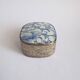 Old metal box and faience twentieth Asia China