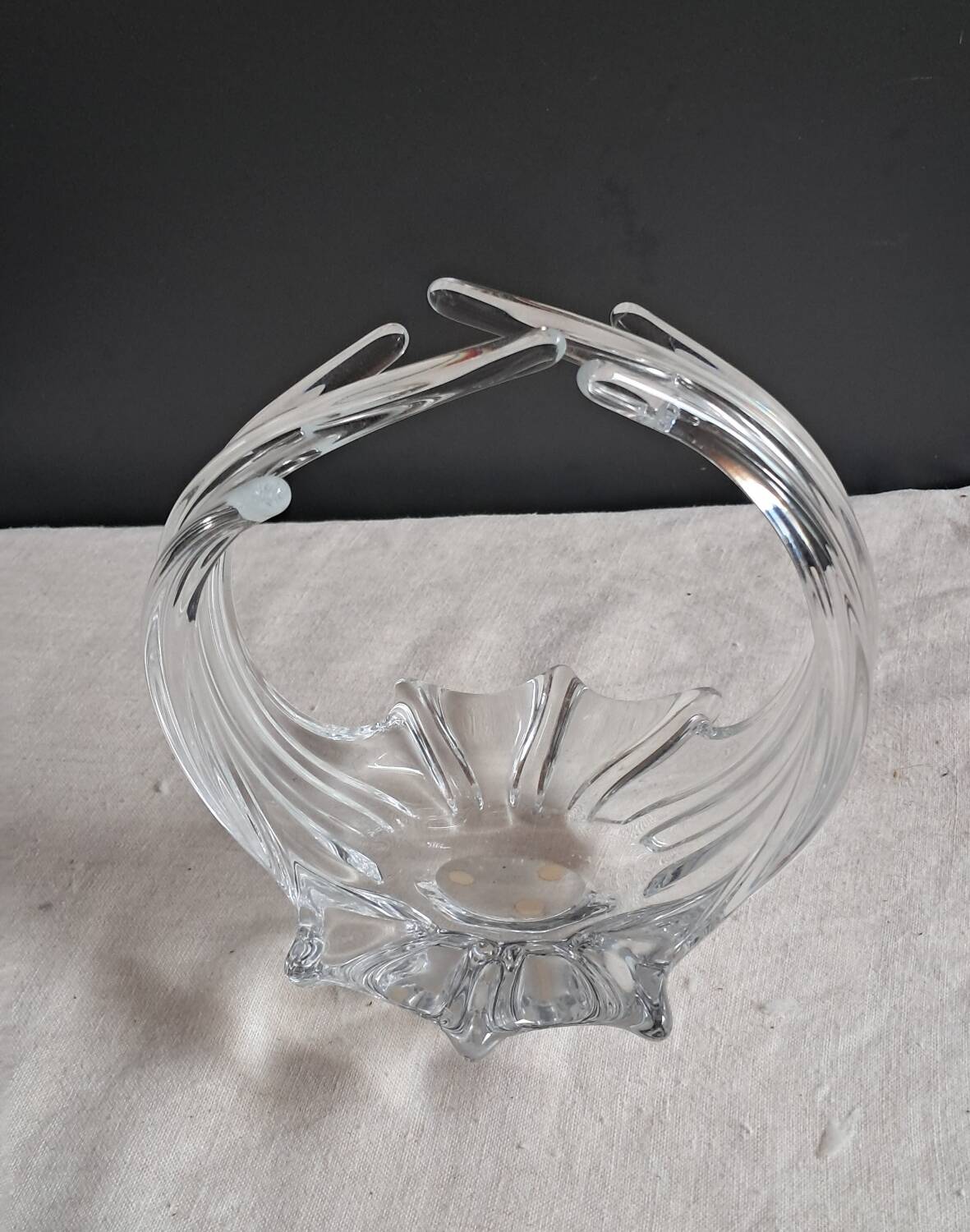 Art Deco crystal basket