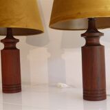 Pair of Danish teak lamps 1960