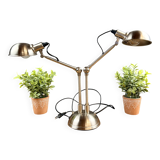 Double articulated lamp in industrial style – metal – 2 adjustable arms