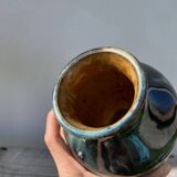 Signed ceramic flamed vase