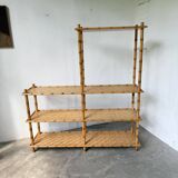 Large rattan shelf 1960