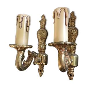 Paire d’appliques bronze