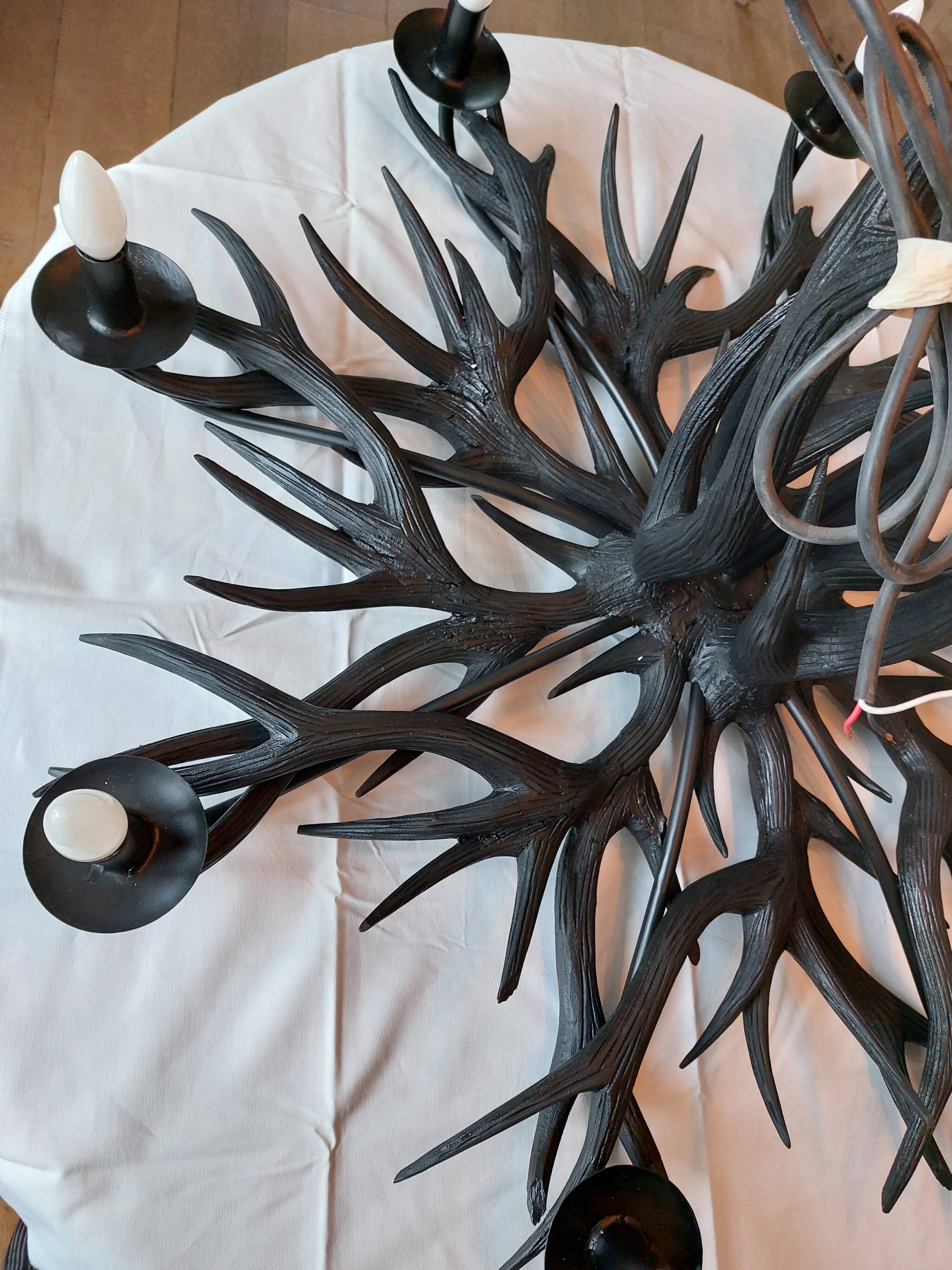 Deer antler chandelier