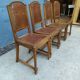 Set de 4 chaises style Louis XVI cuir