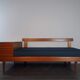Daybed Teak Sofa and Blue Fabric Design Ingmar Relling, Norwegian 1960