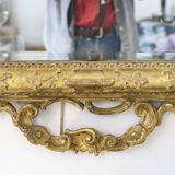 19th century Italian mirror in carved gilded wood