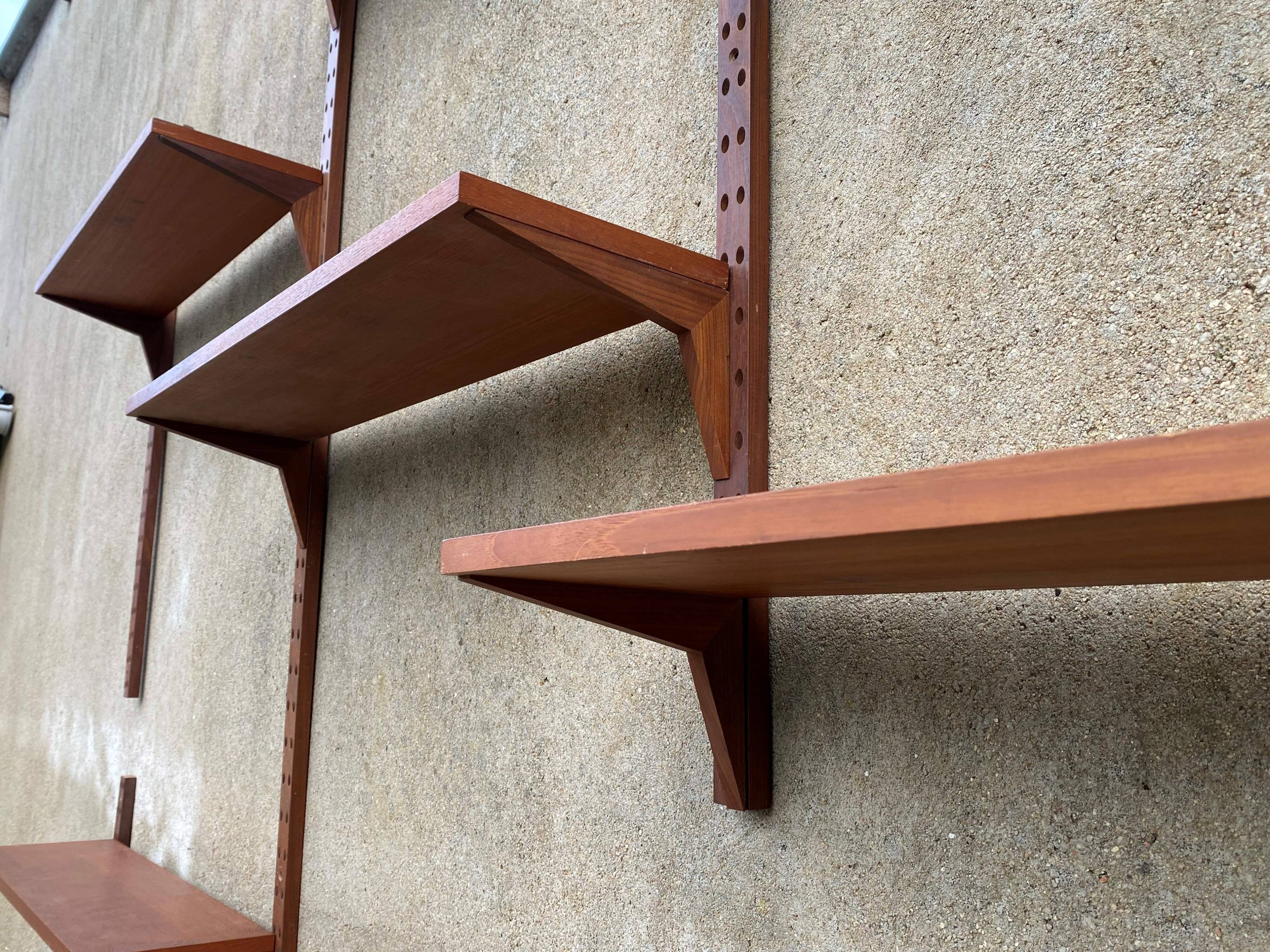 Scandinavian teak bookcase Poul Cadovius 50 vintage