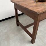 Antique work table in solid cherry and acacia