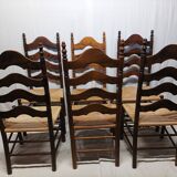Set of 6 Vintage Wooden Chairs