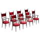 High-back dining chairs by Aldo Tura, Italy, 1962