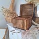 Vintage wicker suitcase