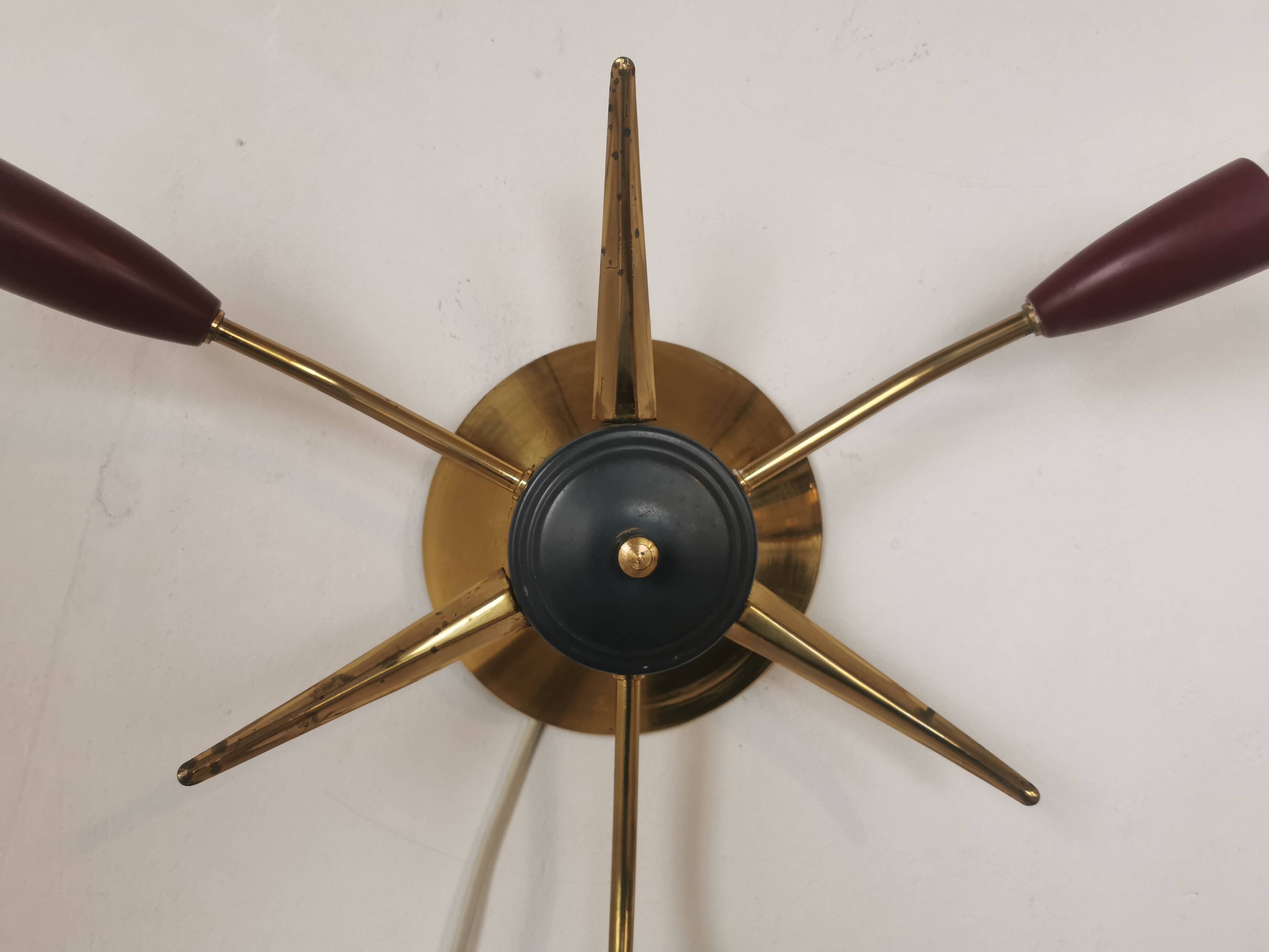 Brass Sputnik ceiling or wall light