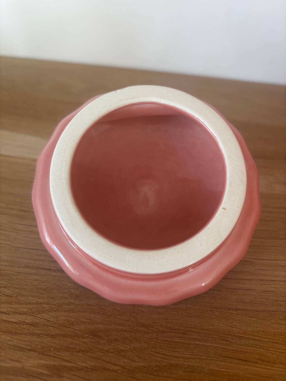 Pink floral slip teapot