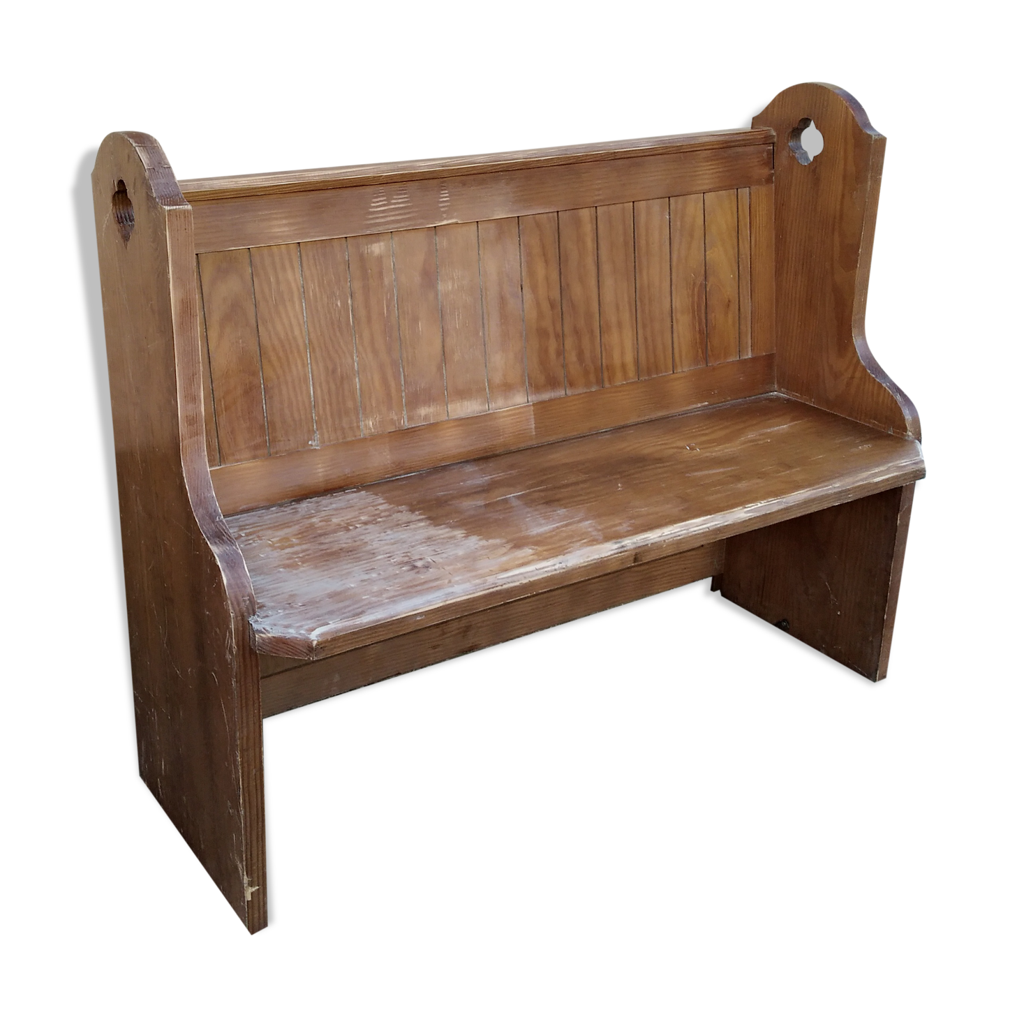 Wooden church bench