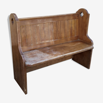 Wooden church bench