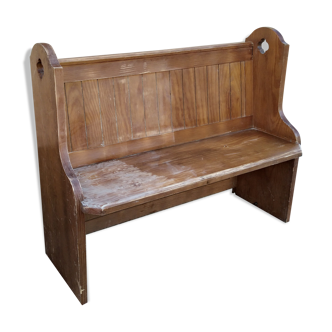 Wooden church bench
