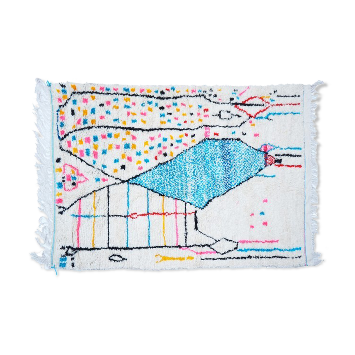 Colorful Berber carpet 242x144cm