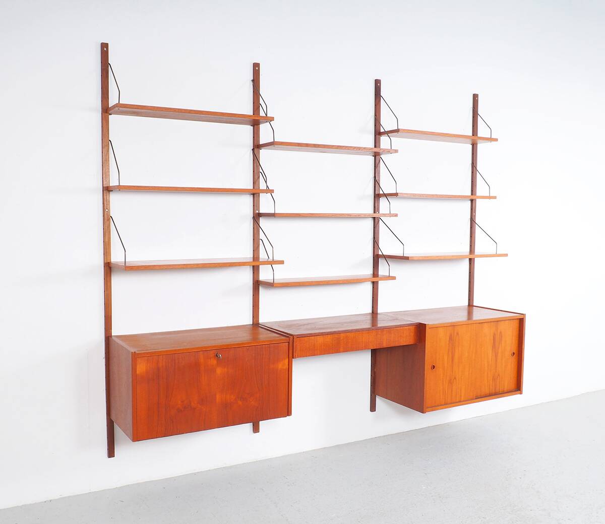 PS System Danish design teak wall system, 1960s