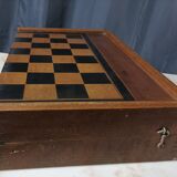 Backgammon game old wooden board game