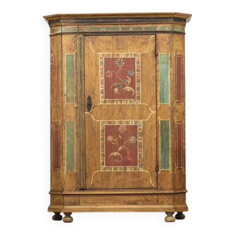 Painted folk art bridal cupboard 1764