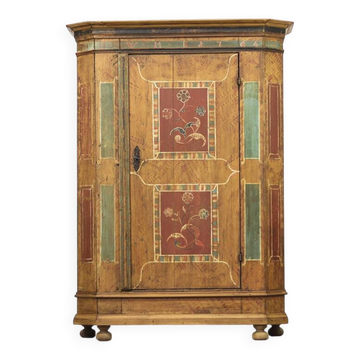 Painted folk art bridal cupboard 1764