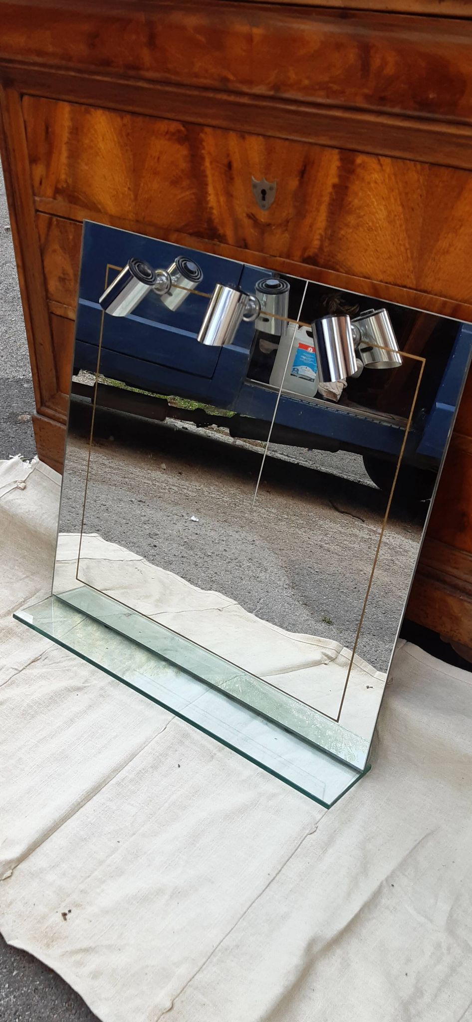 Miroir, coiffeuse, années 70