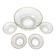 Salad bowl and 4 glass bowls with gilding, 1930 fruit salad service.