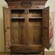 Norman Wedding Armoire in solid oak, richly carved, Louis period.