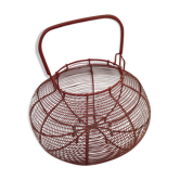 Panier à oeuf en métal rouge
