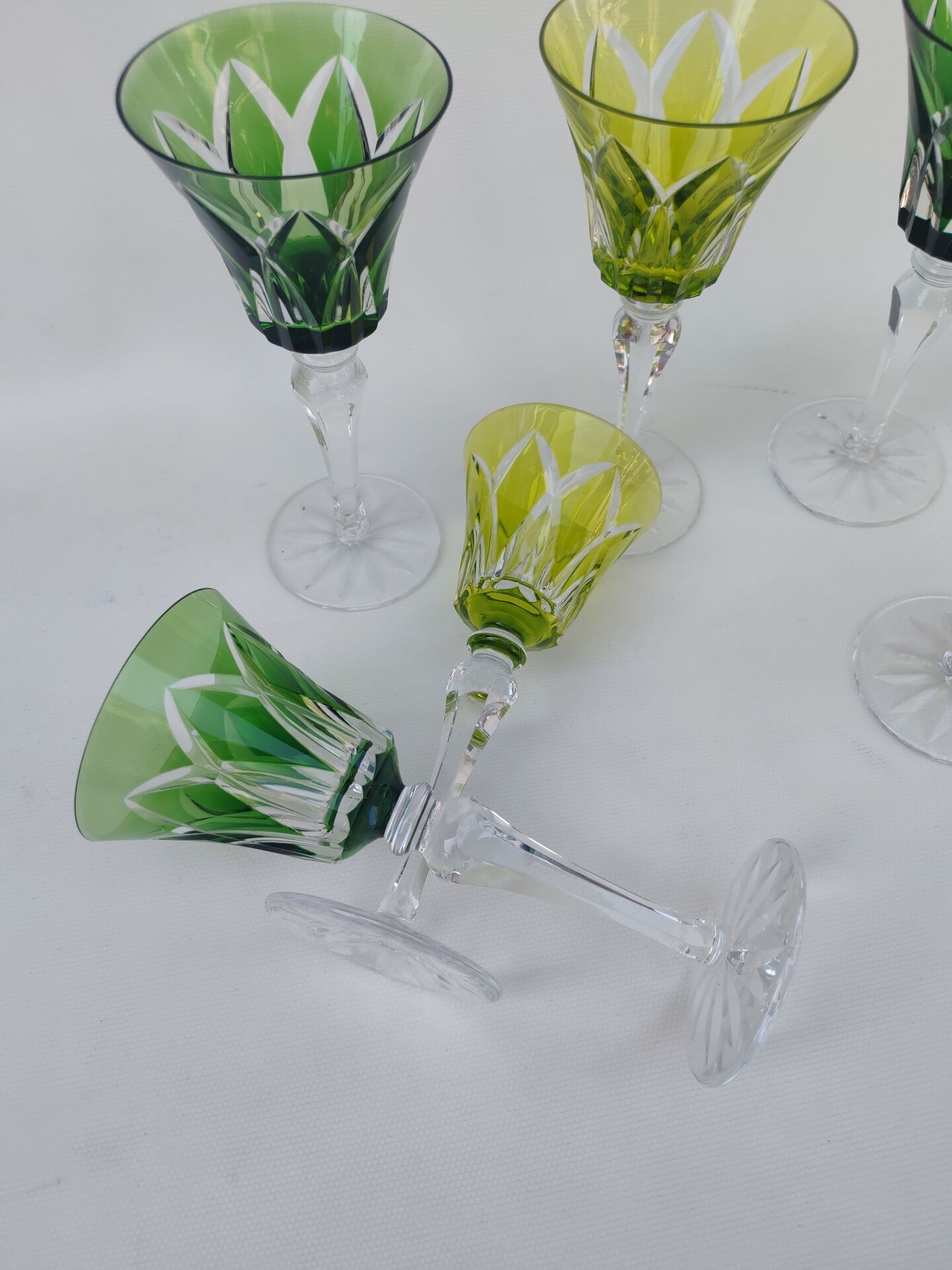 6 large crystal glasses from Saint Louis, Camargue model.